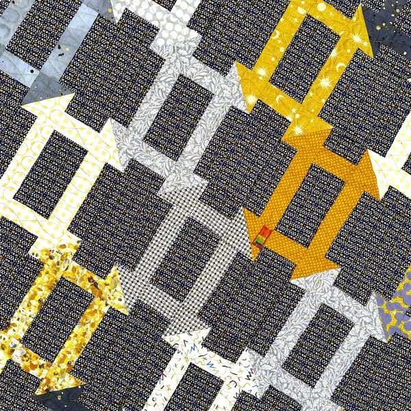 Churn Dash Quilt Nærbilde