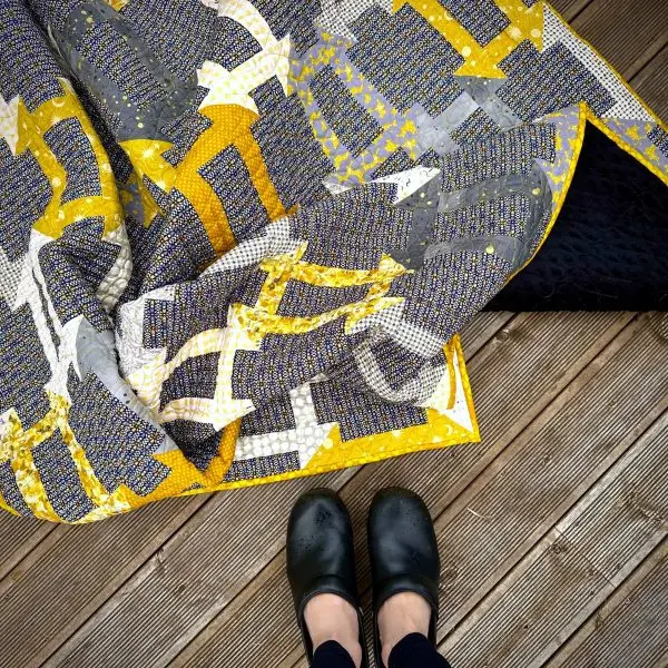 Churn Dash Quilt Nærbilde