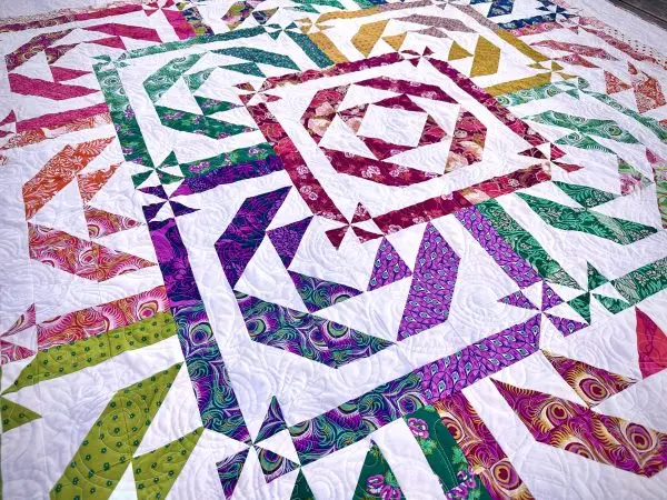 Nærbilde av quilt
