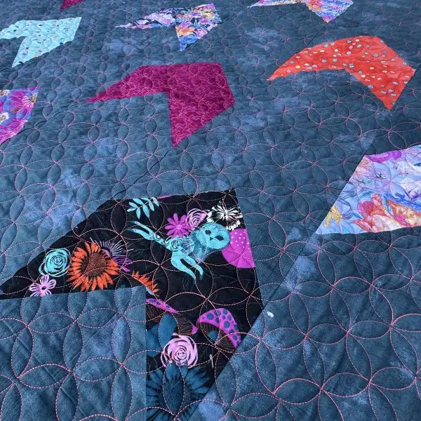 Nærbilde av quilt