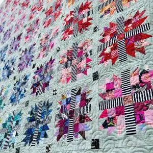 Nærbilde av Paw Flowers Quilt