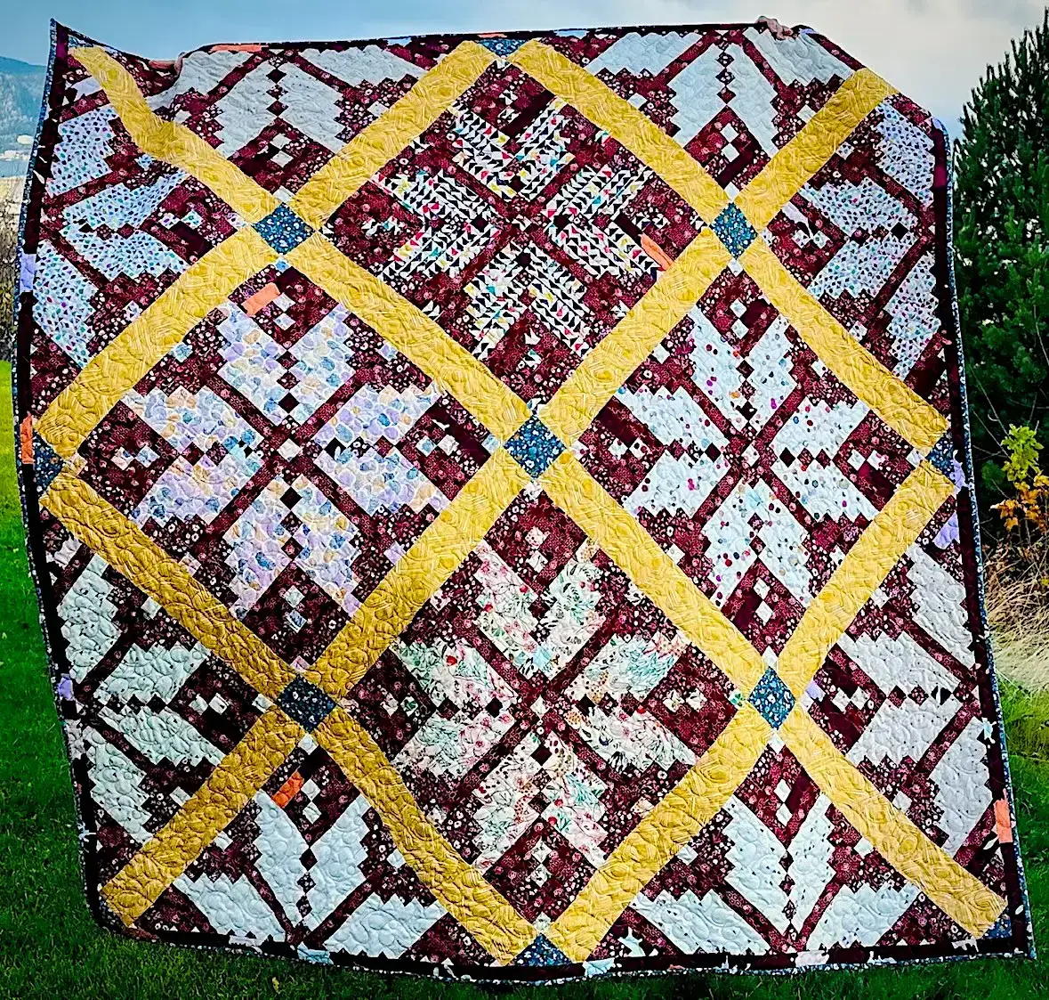 Knitted Star Quilt i vinden