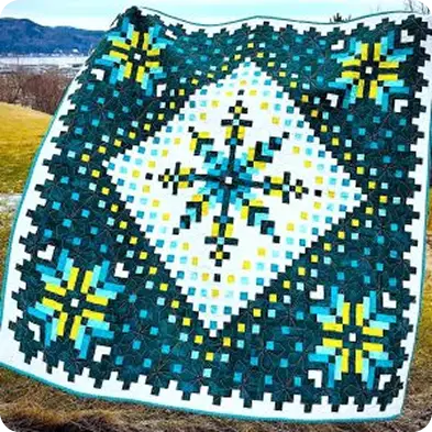 Fair Isle quilt i vinden