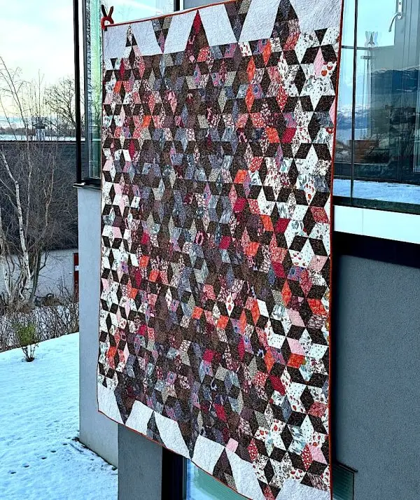 Starbright Stars Quilt hengende