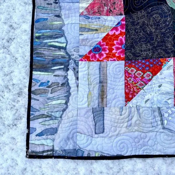 Wash Your Paws quilt på snø