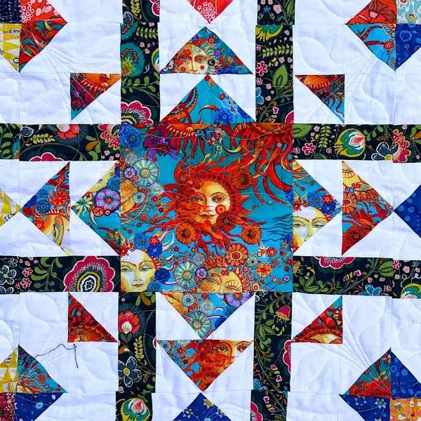 Watercolors Quilt Nærbilde