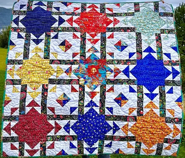 Watercolors Quilt i vinden