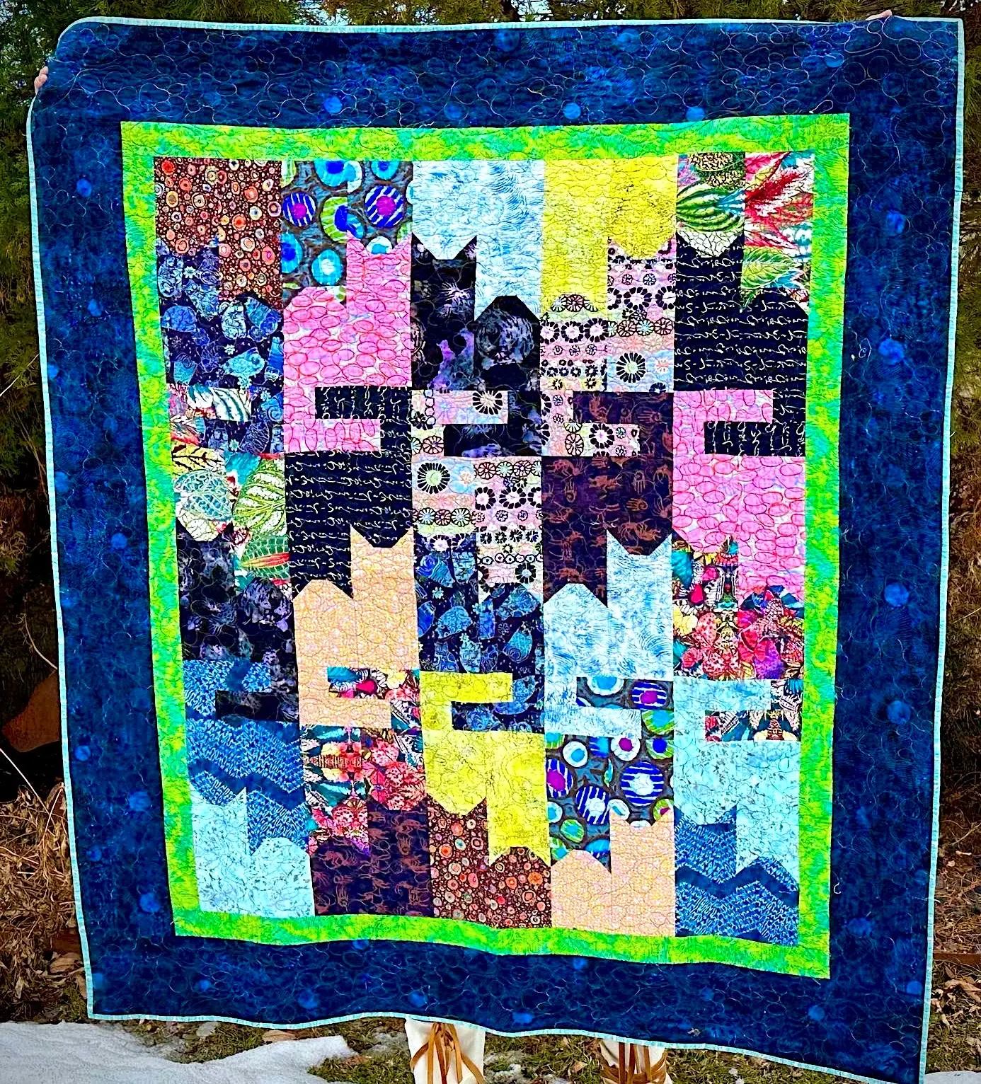 Cool Cats Quilt i vinden