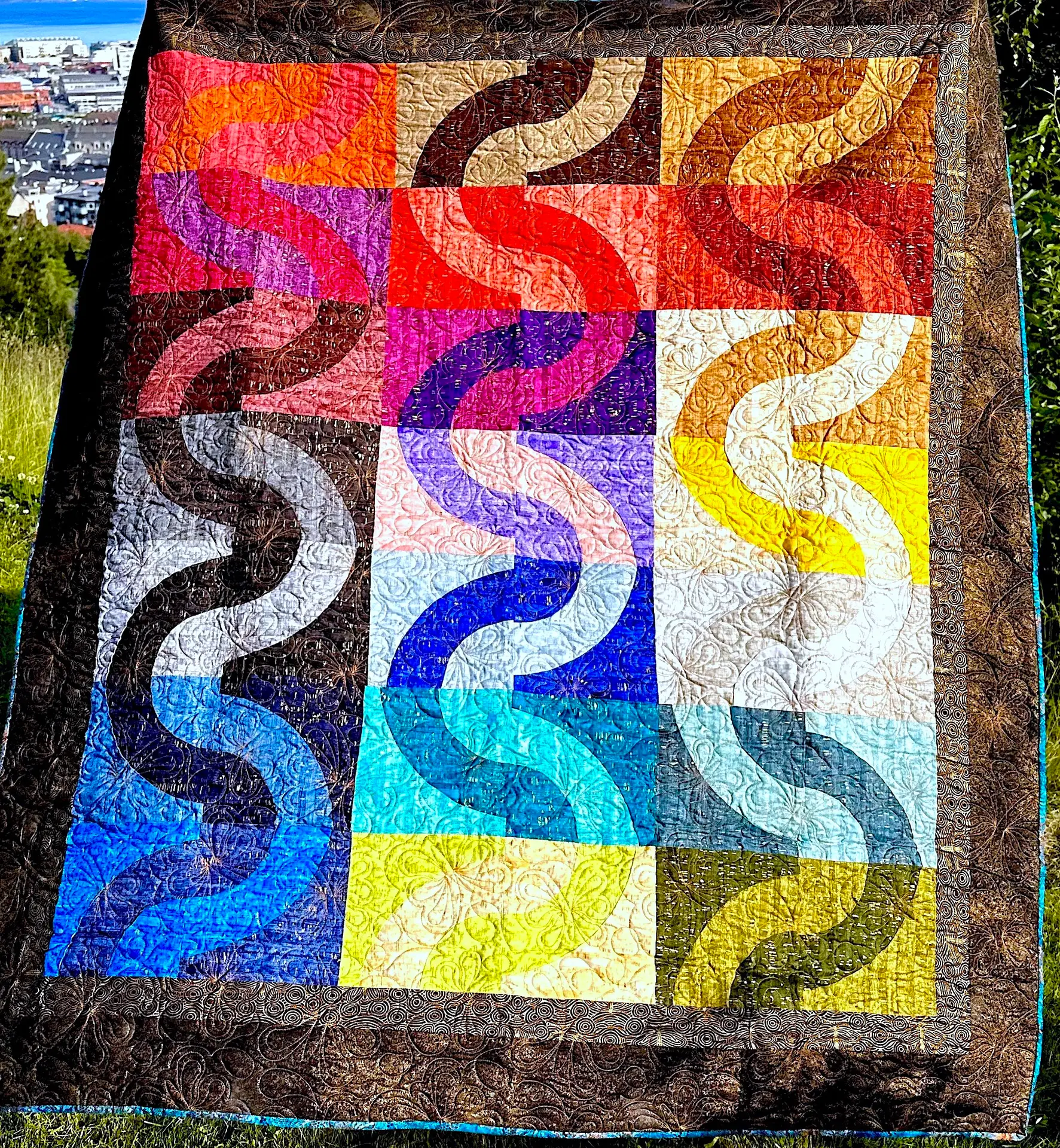 Rainbow Sidewinder Quilt