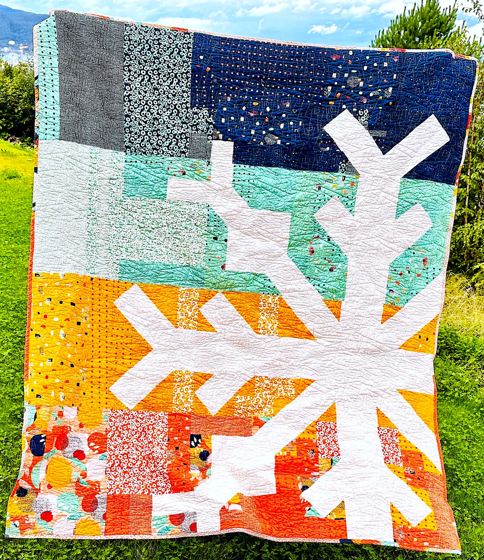 Snowflake Quilt i vinden