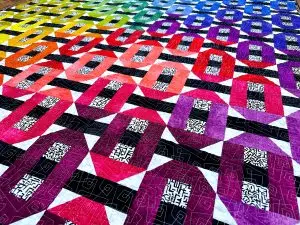 Rainbow Strip Tease Quilt